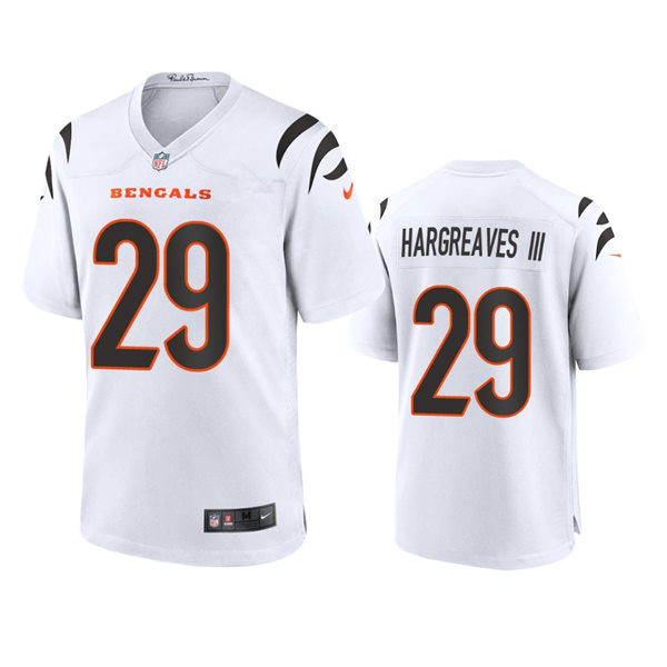Men's Cincinnati Bengals #29 Vernon Hargreaves III Nike White Away Vapor Limited Jersey