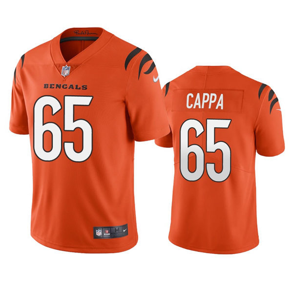 Men's Cincinnati Bengals #65 Alex Cappa Nike Orange Alternate Vapor Limited Jersey