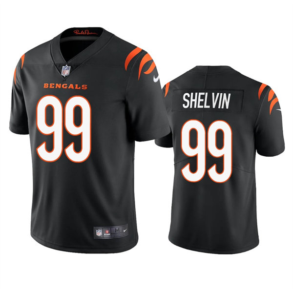 Men's Cincinnati Bengals #99 Tyler Shelvin Nike Black Team Color Vapor Limited Jersey