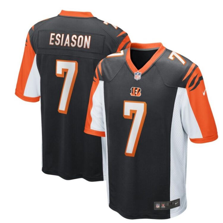 Men's Cincinnati Bengals Retired Player #7 Boomer Esiason Nike Black Game Jersey