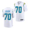 Men's Los Angeles Chargers #70 Rashawn Slater Nike White Vapor F.U.S.E. Limited Jersey
