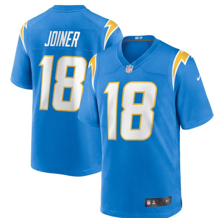 Men's Los Angeles Chargers Retired Player #18 Charlie Joiner Nike Powder Blue Game Football Jersey