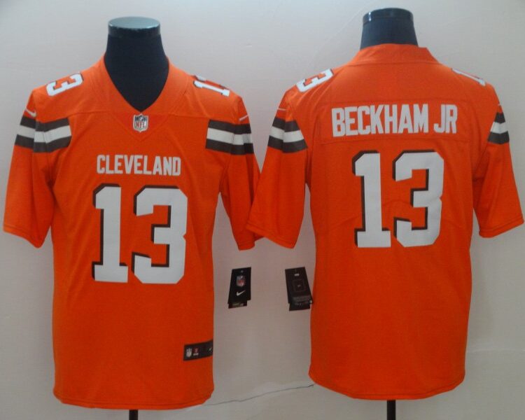 Men's Cleveland Browns #13 Odell Beckham Jr Stitched Nike Orange Vapor Player Limited Jersey