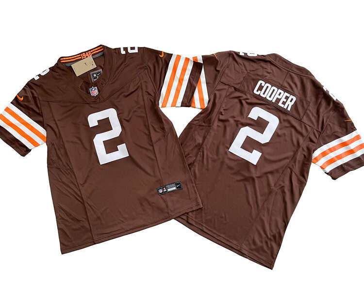 Men's Cleveland Browns #2 Amari Cooper Nike Brown Home Vapor F.U.S.E. Limited Jersey