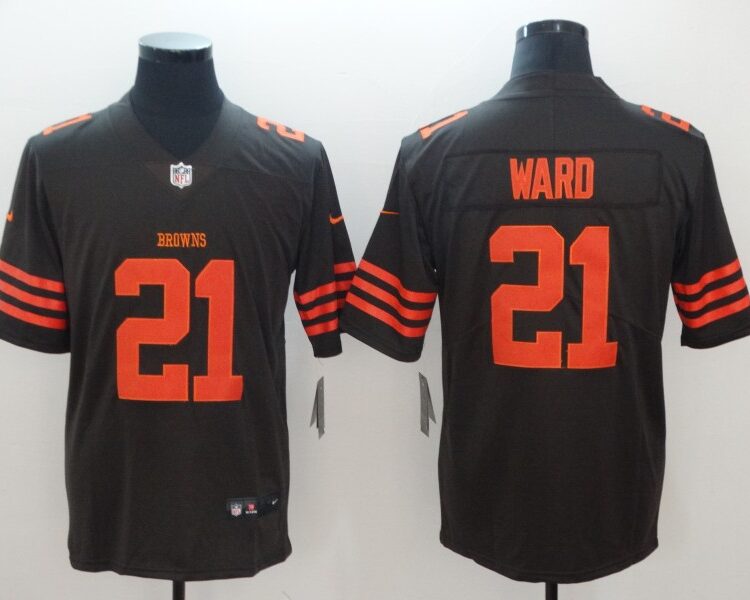Men's Cleveland Browns #21 Denzel Ward Nike Brown Color Rush Legend Player Jersey