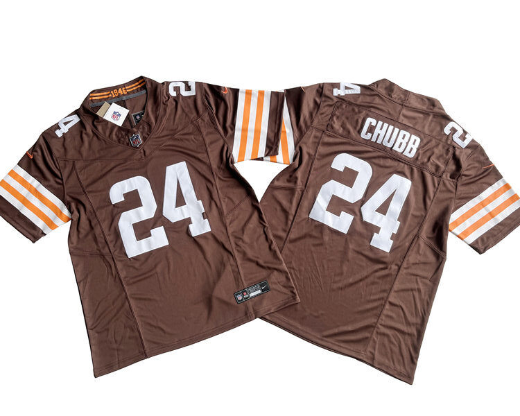 Men's Cleveland Browns #24 Nick Chubb Nike Brown L2023 F.U.S.E. Vapor Limited Jersey