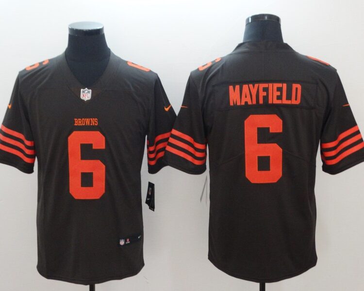 Men's Cleveland Browns #6 Baker Mayfield Nike Brown Alternate Legend Jersey