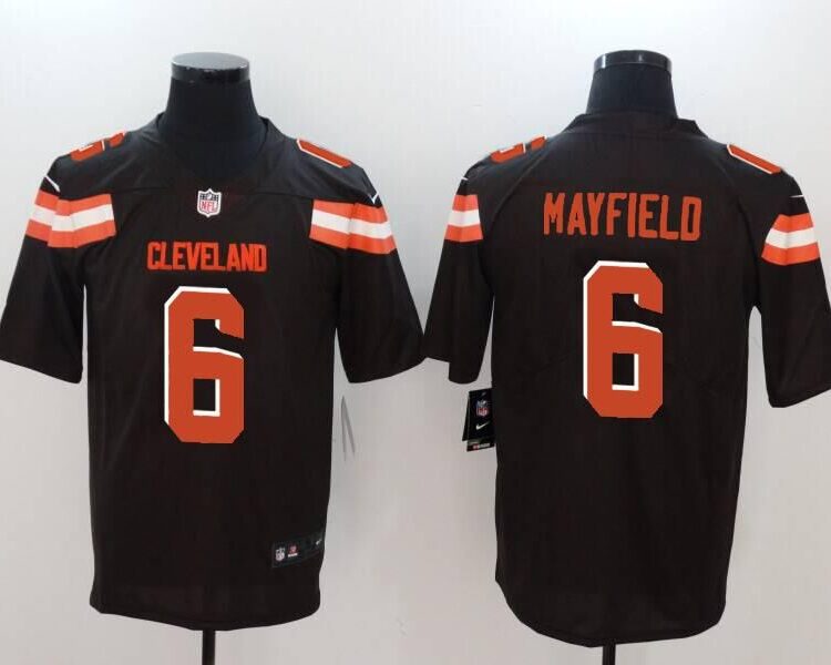 Men's Cleveland Browns #6 Baker Mayfield Stitched Nike Brown Vapor Player Limited Jersey