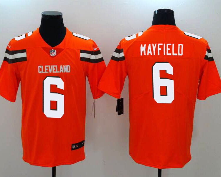 Men's Cleveland Browns #6 Baker Mayfield Stitched Nike Orange Vapor Player Limited Jersey