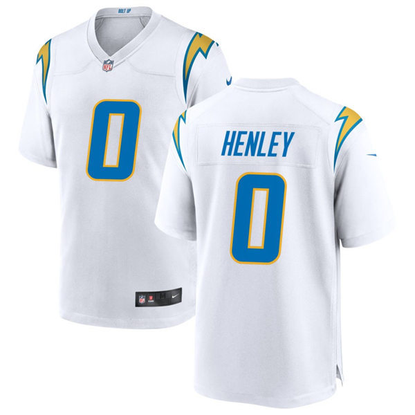 Men's Los Angeles Chargers #0 Daiyan Henley Nike White Vapor Limited Player Jersey