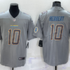 Mens Los Angeles Chargers #10 Justin Herbert Gray Atmosphere Fashion Game Jersey