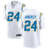 Mens Los Angeles Chargers #24 Nasir Adderley Nike White Vapor Limited Jersey