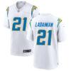 Mens Los Angeles Chargers Retired Player #21 Chargers LaDainian Nike White Vapor Limited Jersey