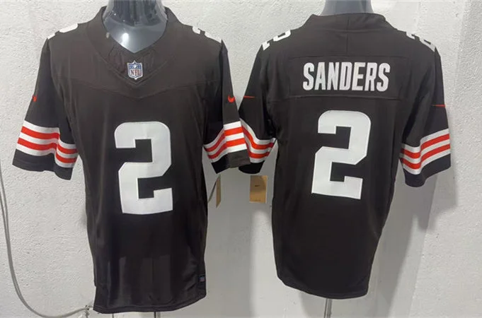 Mens Cleveland Browns #2 Shedeur Sanders Nike Brown Home Vapor F.U.S.E. Limited Jersey