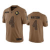 Mens Cleveland Browns #4 Deshaun Watson Brown 2023 Salute To Service Limited Jersey