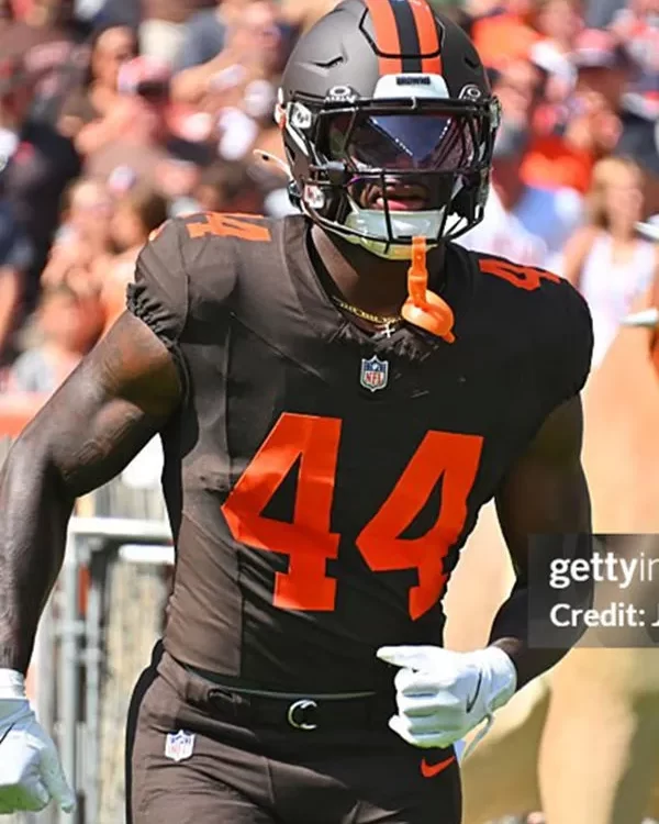 Mens Cleveland Browns #44 Harold Fannin Jr. Nike Brown Alternate Vapor F.U.S.E. Limited Player Jersey