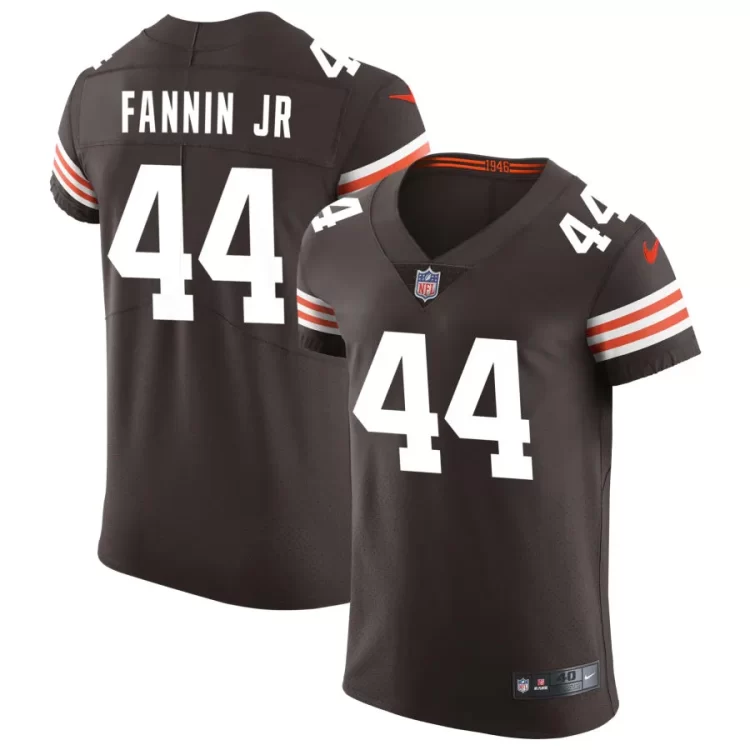 Mens Cleveland Browns #44 Harold Fannin Jr. Nike Brown Home Vapor F.U.S.E. Limited Jersey