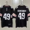 Mens Cleveland Browns #49 Carson Schwesinger Nike Brown Home Vapor F.U.S.E. Limited Jersey