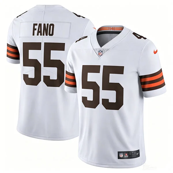 Mens Cleveland Browns #55 Spencer Fano Nike White Away Vapor F.U.S.E. Limited Jersey