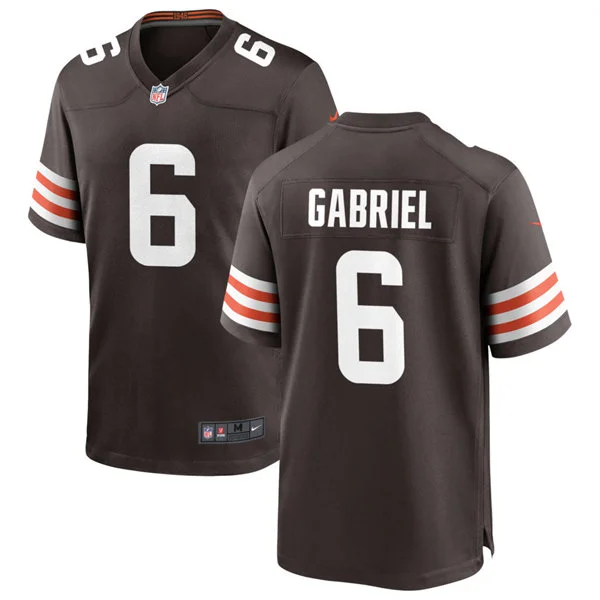 Mens Cleveland Browns #6 Dillon Gabriel Nike Brown Home Vapor F.U.S.E. Limited Jersey