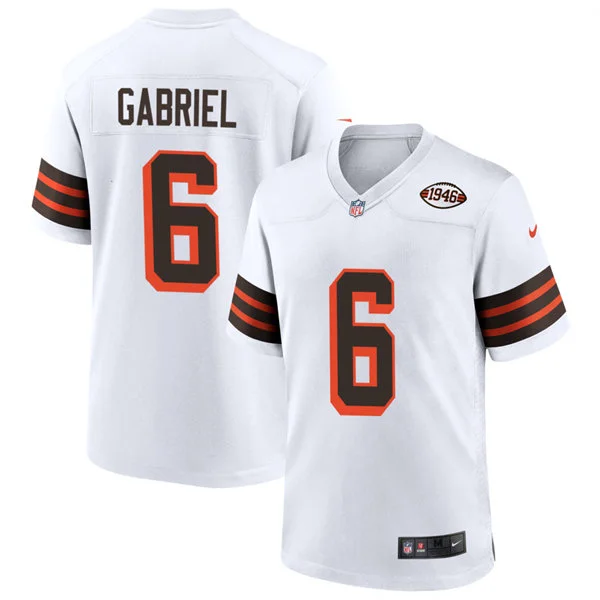 Mens Cleveland Browns #6 Dillon Gabriel Nike White 1946 Collection 75th Anniversary Limited Jersey