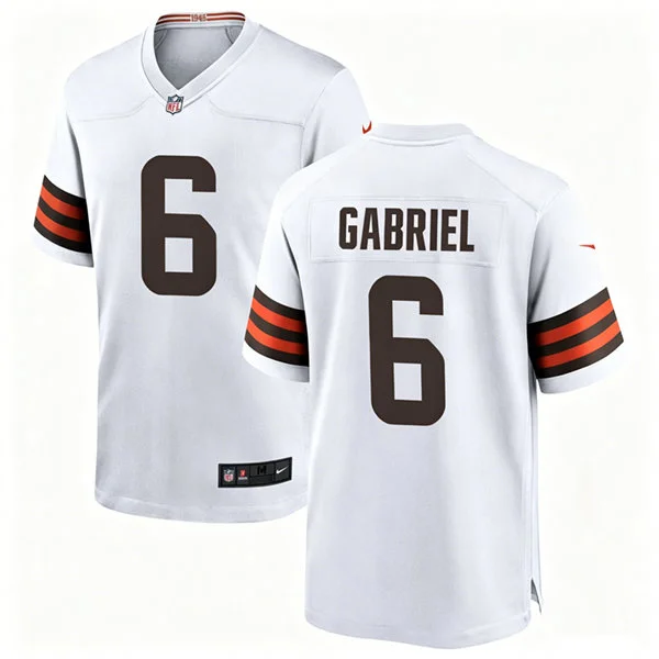 Mens Cleveland Browns #6 Dillon Gabriel Nike White Away Vapor F.U.S.E. Limited Jersey