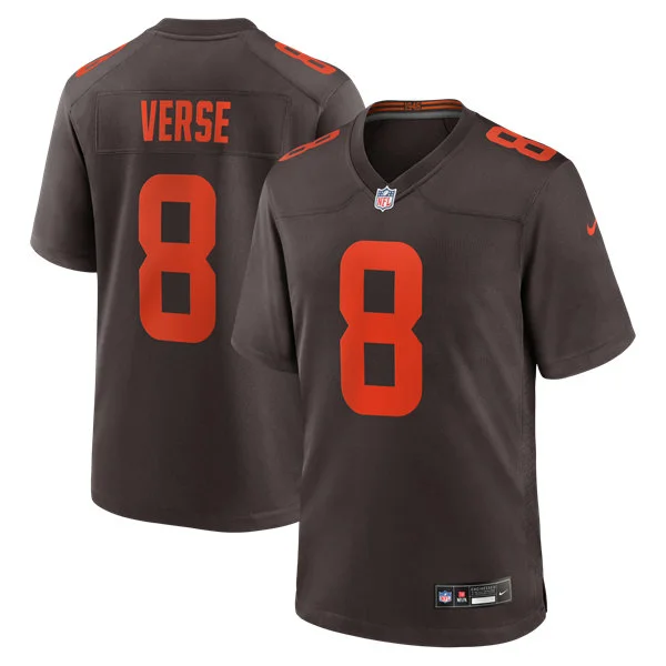 Mens Cleveland Browns #8 Jared Verse Nike Brown Alternate Vapor F.U.S.E. Limited Jersey