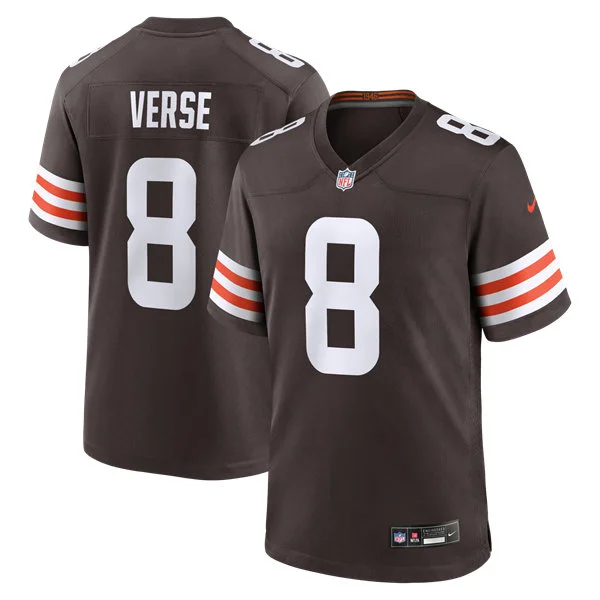 Mens Cleveland Browns #8 Jared Verse Nike Brown Home Vapor F.U.S.E. Limited Jersey