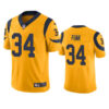 Mens Los Angeles Rams #34 Jake Funk Nike Gold Color Rush Limited Jersey