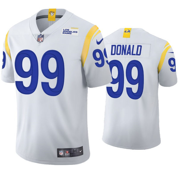 Mens Los Angeles Rams #99 Aaron Donald Nike Whie Away Vapor Untouchable Limited Jersey