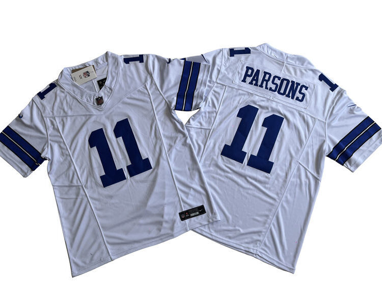 Men's Dallas Cowboys #11 Micah Parsons Nike 2023 White Vapor F.U.S.E. Limited Jersey