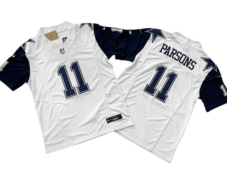 Mens Dallas Cowboys #11 Micah Parsons Nike White Color Rush 2023 F.U.S.E. Vapor Limited Jersey