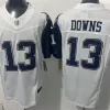 Mens Dallas Cowboys #13 Caleb Downs Nike White Color Rush Vapor F.U.S.E. Limited Jersey