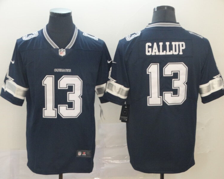 Men's Dallas Cowboys #13 Michael Gallup Nike Navy Team Color Untouchable Limited Jersey
