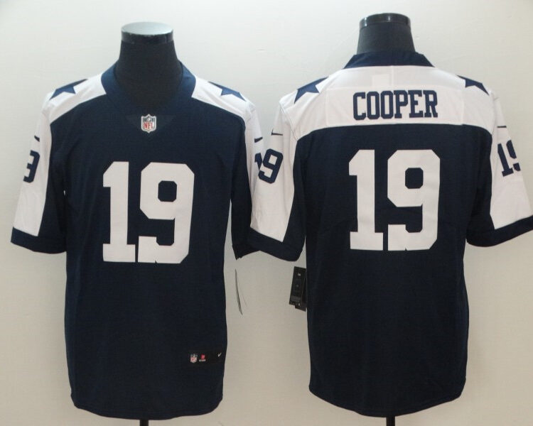 Men's Dallas Cowboys #19 Amari Cooper Nike Navy Alternate Vapor Limited Jersey