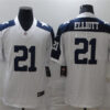 Mens Dallas Cowboys #21 Ezekiel Elliott Nike White Retro Thanksgivings Limited Jersey