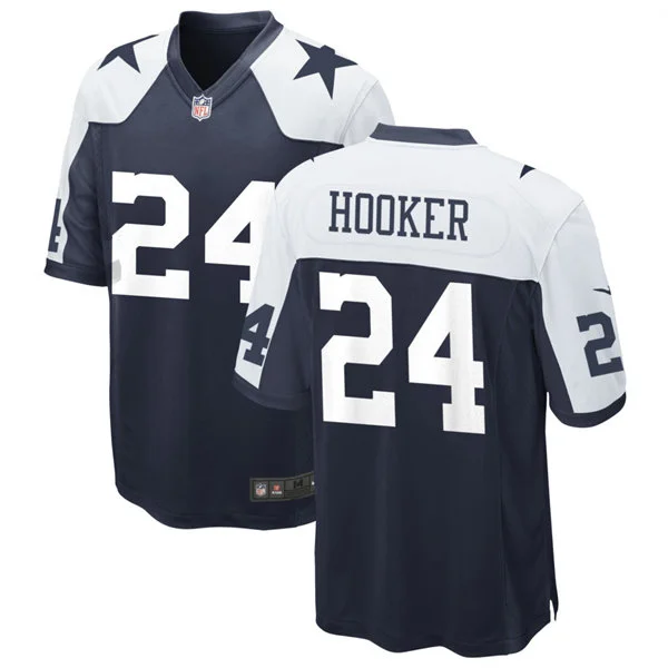 Mens Dallas Cowboys #24 Malik Hooker Nike Navy Alternate Vapor Limited Jersey