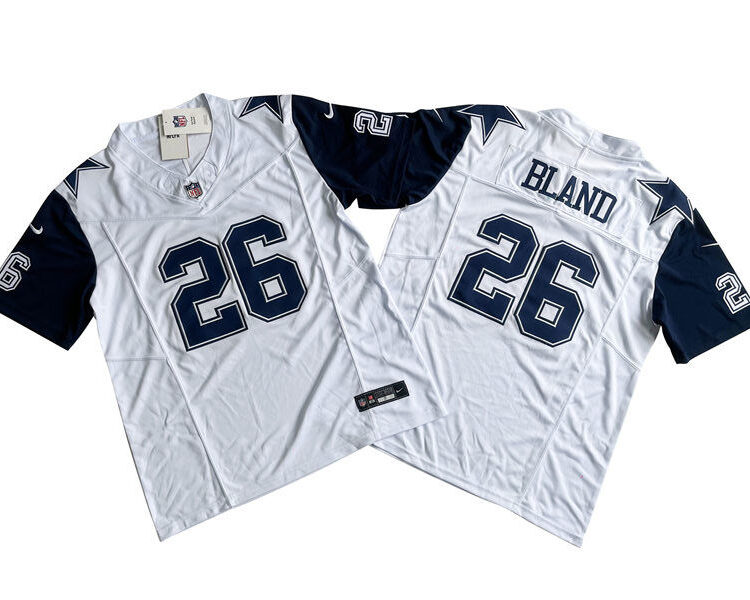 Mens Dallas Cowboys #26 DaRon Bland White Color Rush Nike Vapor F.U.S.E. Limited Jersey