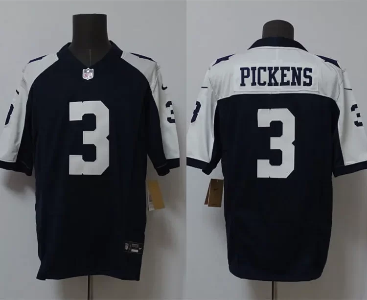 Mens Dallas Cowboys #3 George Pickens Nike Navy Alternate Vapor F.U.S.E. Limited Jersey
