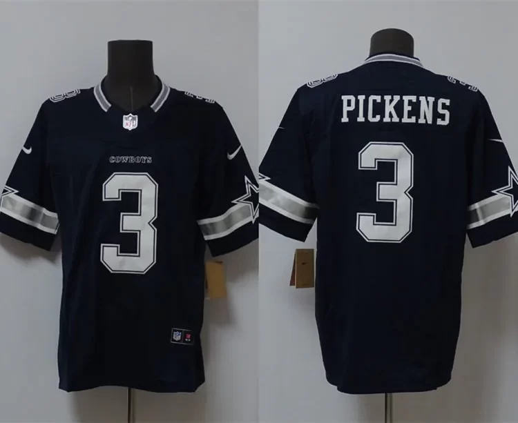 Mens Dallas Cowboys #3 George Pickens Nike Navy Vapor F.U.S.E. Limited Jersey