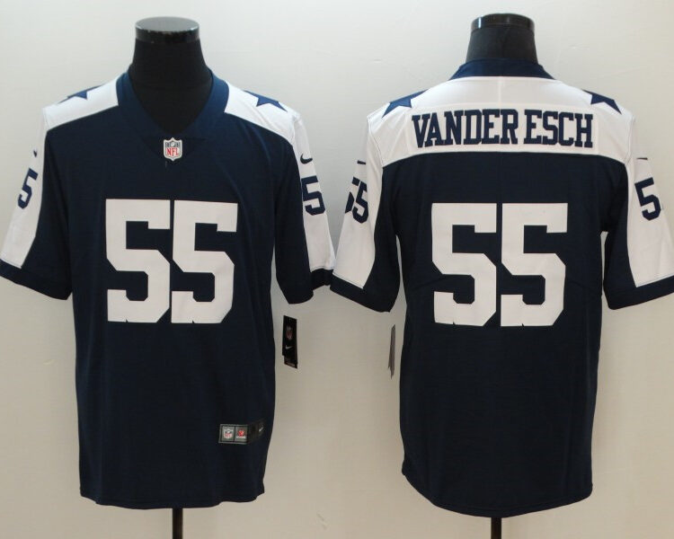 Men's Dallas Cowboys #55 Leighton Vander Esch Nike Navy Alternate Vapor Limited Jersey
