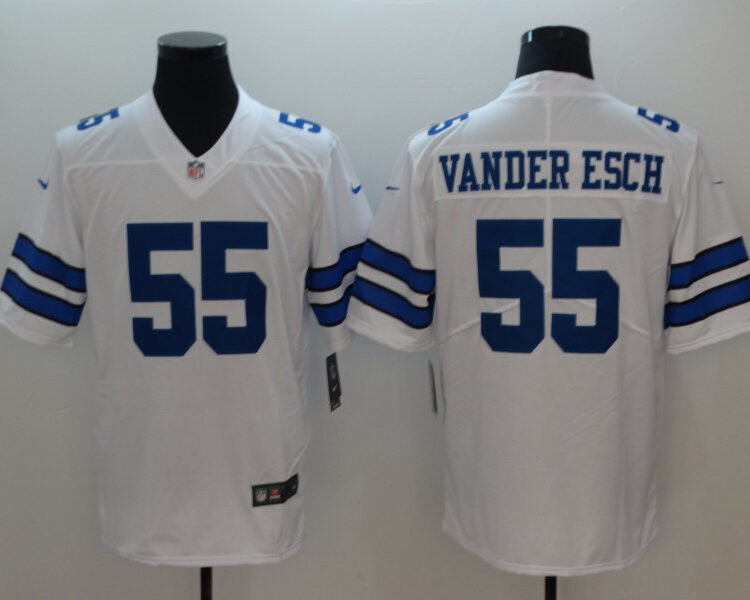 Men's Dallas Cowboys #55 Leighton Vander Esch Nike White Vapor Untouchable Limited Jersey