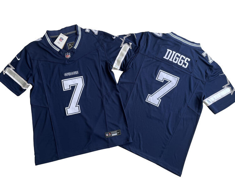 Mens Dallas Cowboys #7 Trevon Diggs Nike 2023 Navy Vapor F.U.S.E. Limited Jersey