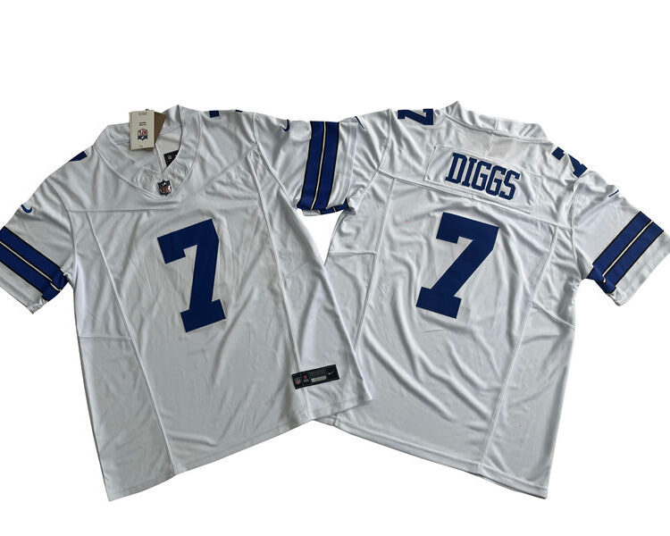 Mens Dallas Cowboys #7 Trevon Diggs Nike 2023 White Vapor F.U.S.E. Limited Jersey