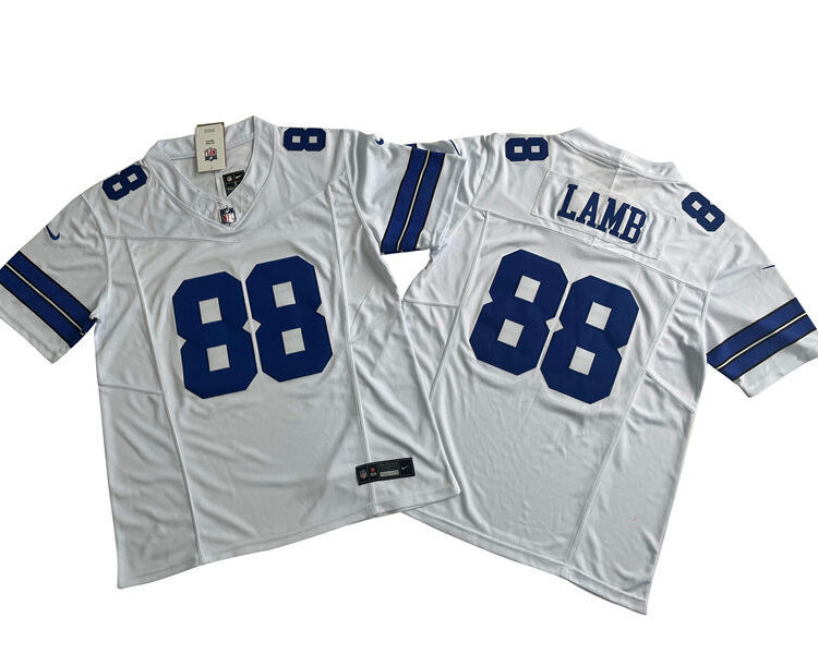 Men's Dallas Cowboys #88 CeeDee Lamb Nike 2023 White Vapor F.U.S.E. Limited Jersey