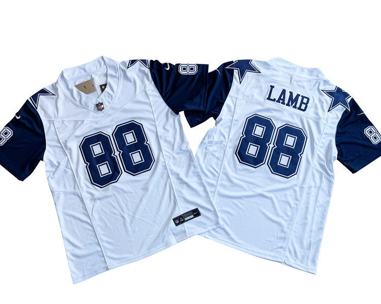 Men's Dallas Cowboys #88 CeeDee Lamb Nike White Color Rush 2023 F.U.S.E. Vapor Limited Jersey