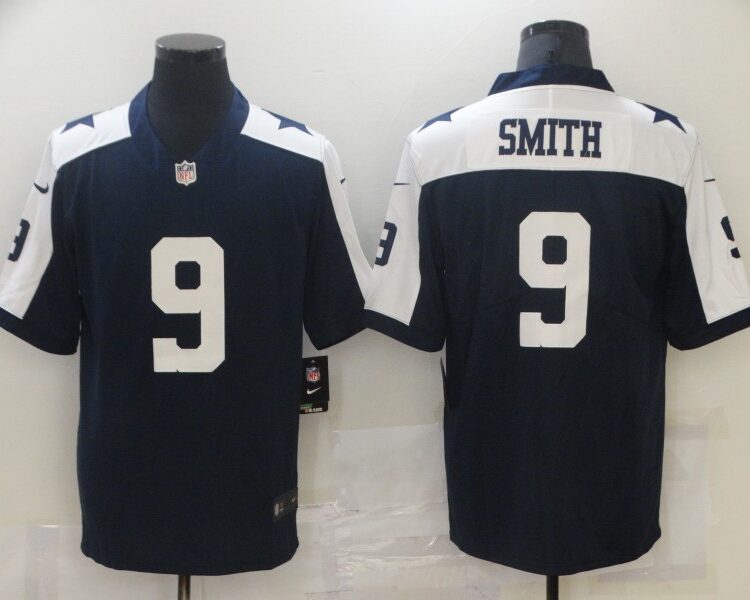 Mens Dallas Cowboys #9 Jaylon Smith Nike Navy Alternate Vapor Limited Jersey