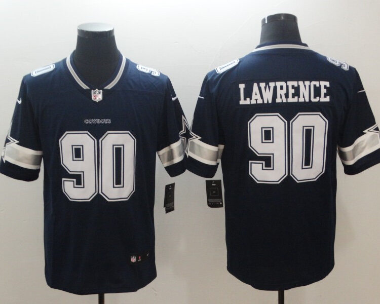 Men's Dallas Cowboys #90 Demarcus Lawrence Nike Navy Team Color Untouchable Limited Jersey