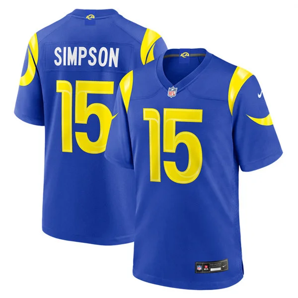 Mens Los Angeles Rams #15 Ty Simpson Nike 2026 Royal Vapor F.U.S.E. Limited Jersey
