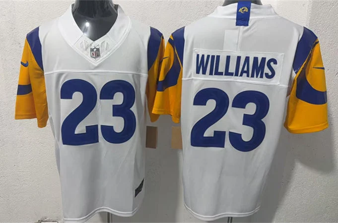 Mens Los Angeles Rams #23 Kyren Williams Nike 2026 White Vapor F.U.S.E. Limited Jersey
